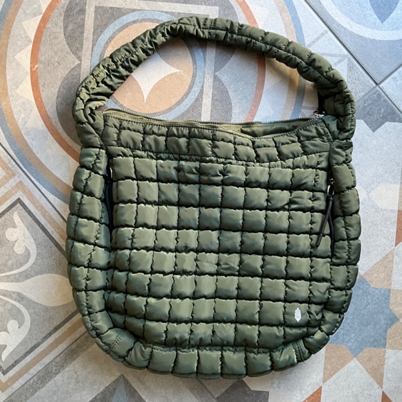 Free People Movement Quilted Carryall Bag in Army - Picture 7 of 11